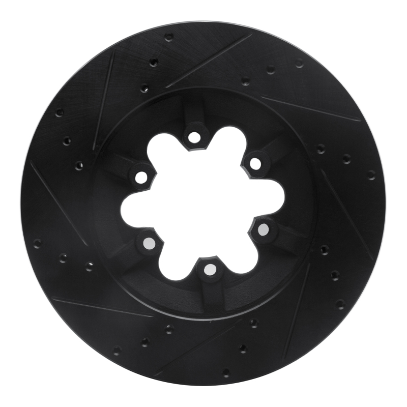 Chevrolet Colorado Brake Rotor (1) - Front Right - R1 Concepts - Drilled & Slotted - Black - `09-`12